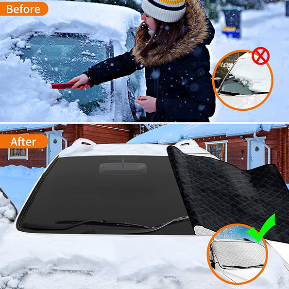 Husă Magnetică pentru Parbriz, Protecție Anti-Îngheț și Anti-Zăpadă